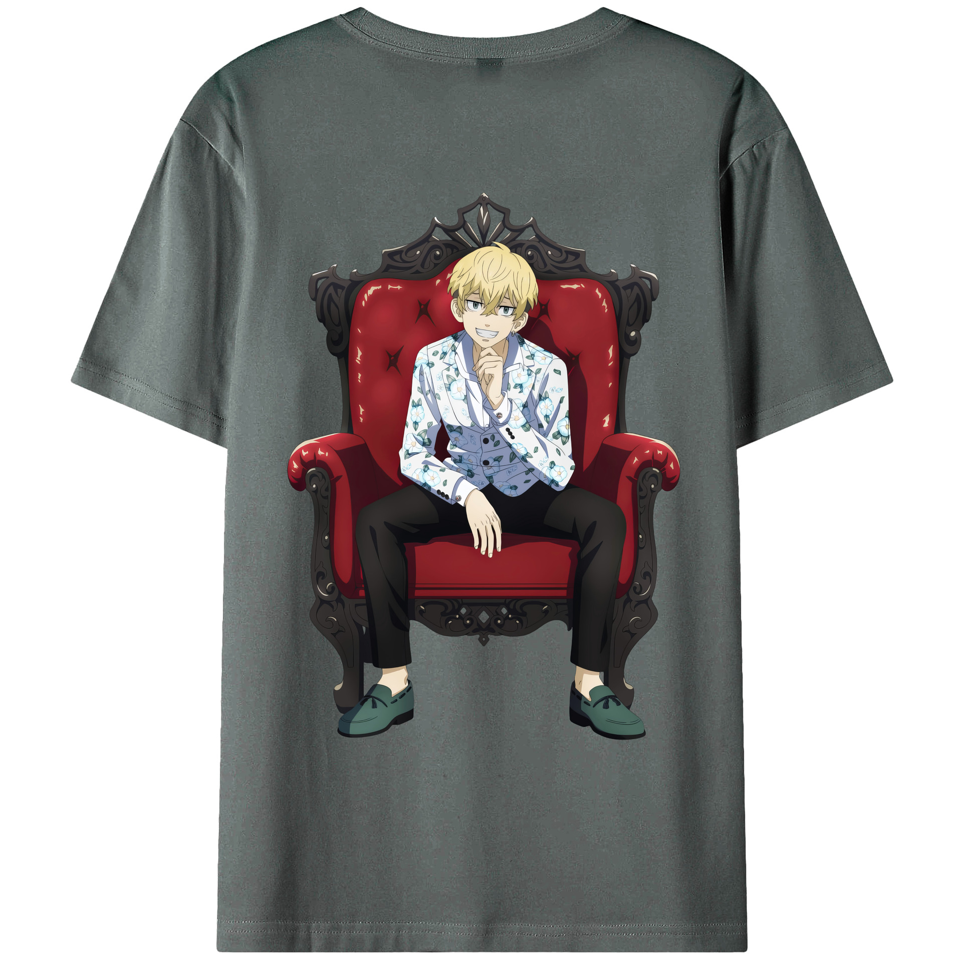 （画像用） 東京リベンジャーズ Tokyo Revengers 綿100％ メンズ半袖Tシャツ（バックプリント） 通気性